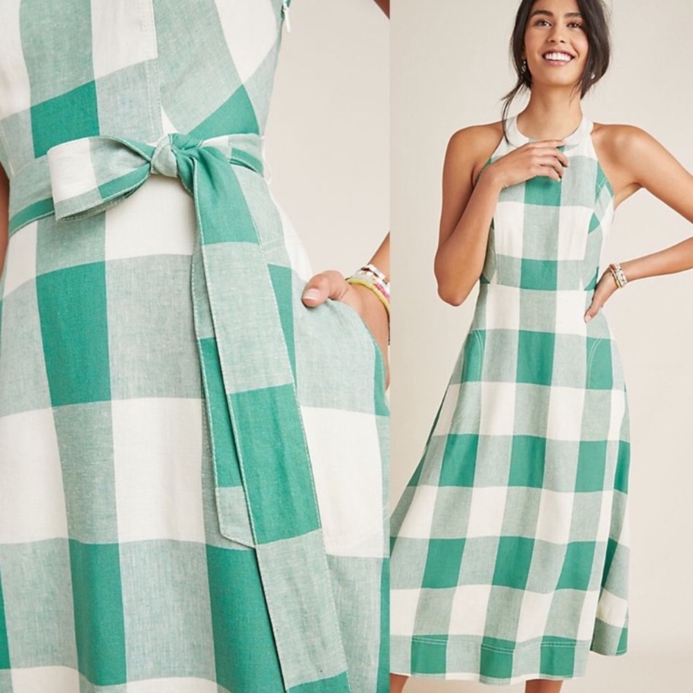 Anthropologie Maeve Greta Gingham dress